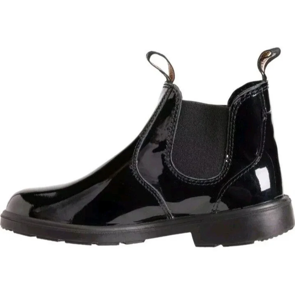 Blundstone Kids 2255 Chelsea Boots Black Patent Leather AU 1 2 3‎ NIB